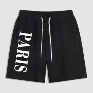 PARIS Drawstring Streetwear Sweat Shorts
