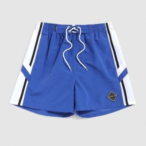 Colorblock Spliced Stripe Casual Shorts