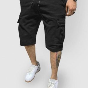 Multi Pockets Design Solid Color Cargo Shorts