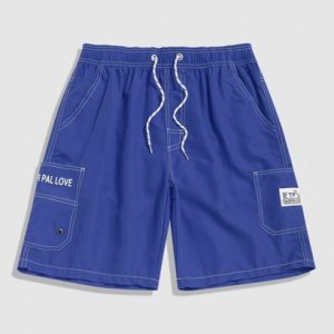 Multi Pockets Stitching Patched Drawstring Cargo Shorts