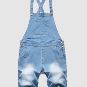 Pockets Casual Denim Jumpsuit