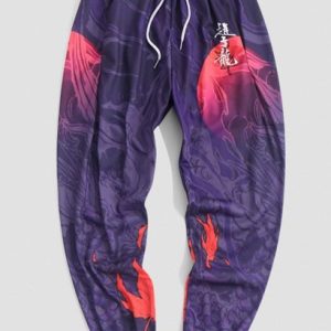 Maple Leaf Chinoiserie Print Pants