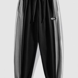 Colorblock Back Pocket Design Jogger Pants