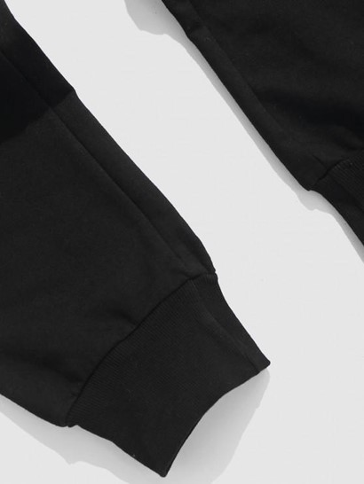 Letter And Rose Graphic Printed Drawstring Sweatpants - Image 2