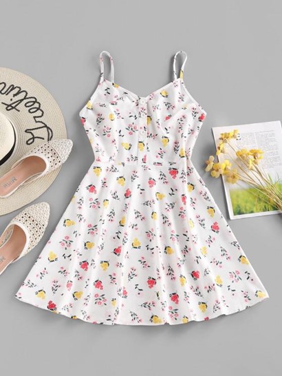 Ditsy Floral A Line Cami Sundress