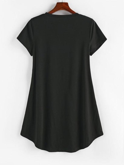 Sunflower Print Curved Hem T Shirt Dress - Image 2