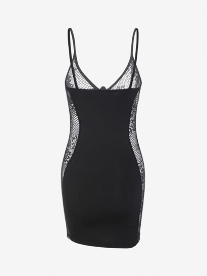 Underwired Mesh Sheer Spaghetti Strap Dress - Image 2