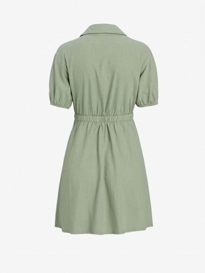 Half Button Flap Detail Mini Dress - Image 3